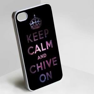 Keep Calm And Chive On Purple Universe Cover Case..