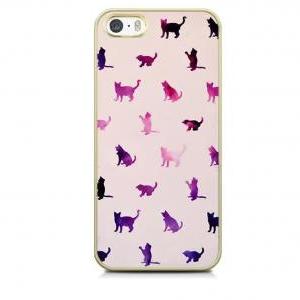 Cute Cat Galaxy Pattern Protective Case For Iphone..