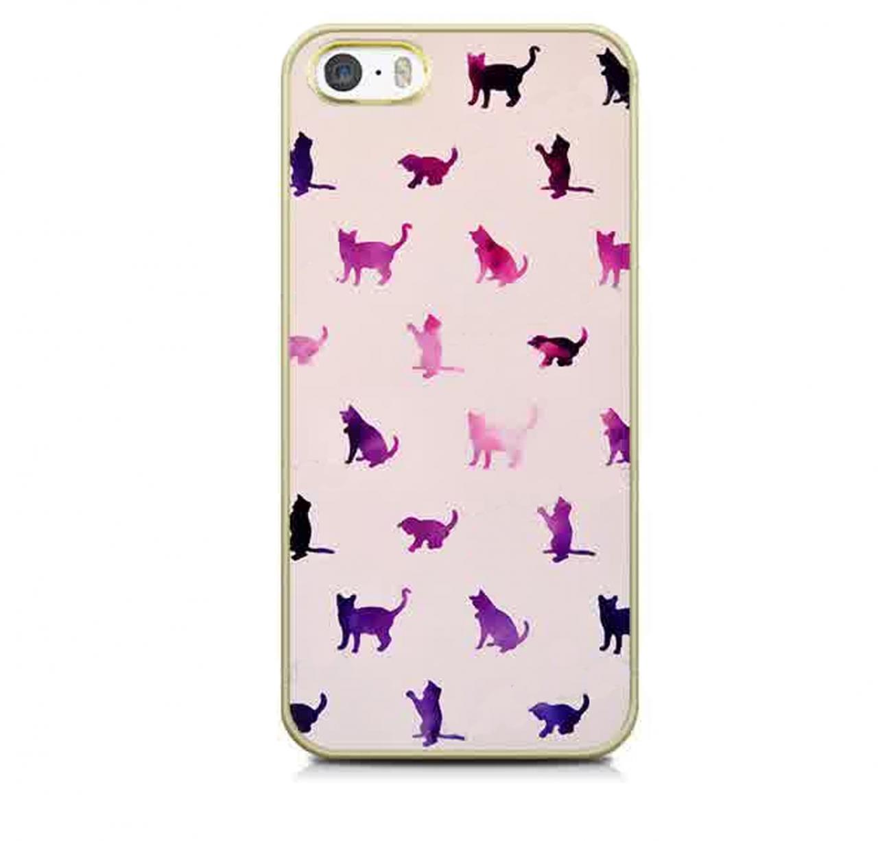 Cute Cat Galaxy Pattern Protective Case For Iphone And Samsung Galaxy ( Screen Protector)