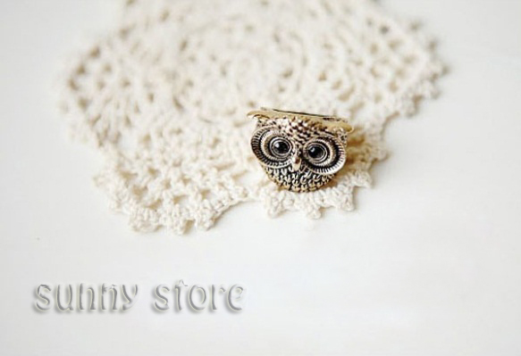 Retro Cute Owl Shaped Ring Gold And Silver on Luulla